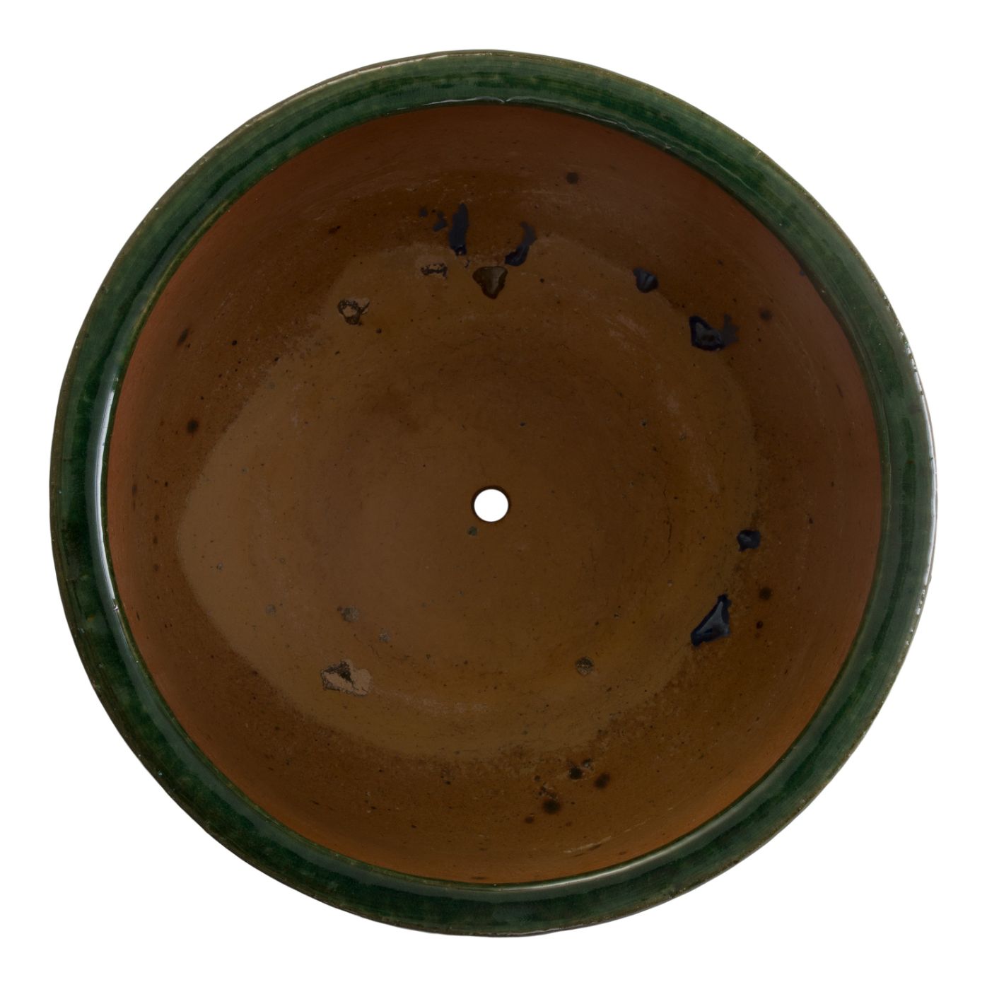 Emissary Barrel Green Ceramic Outdoor Planter