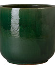 Emissary Barrel Green Ceramic Outdoor Planter