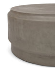 39" Barrel Fiber Reinforced Concrete Round Coffee Table