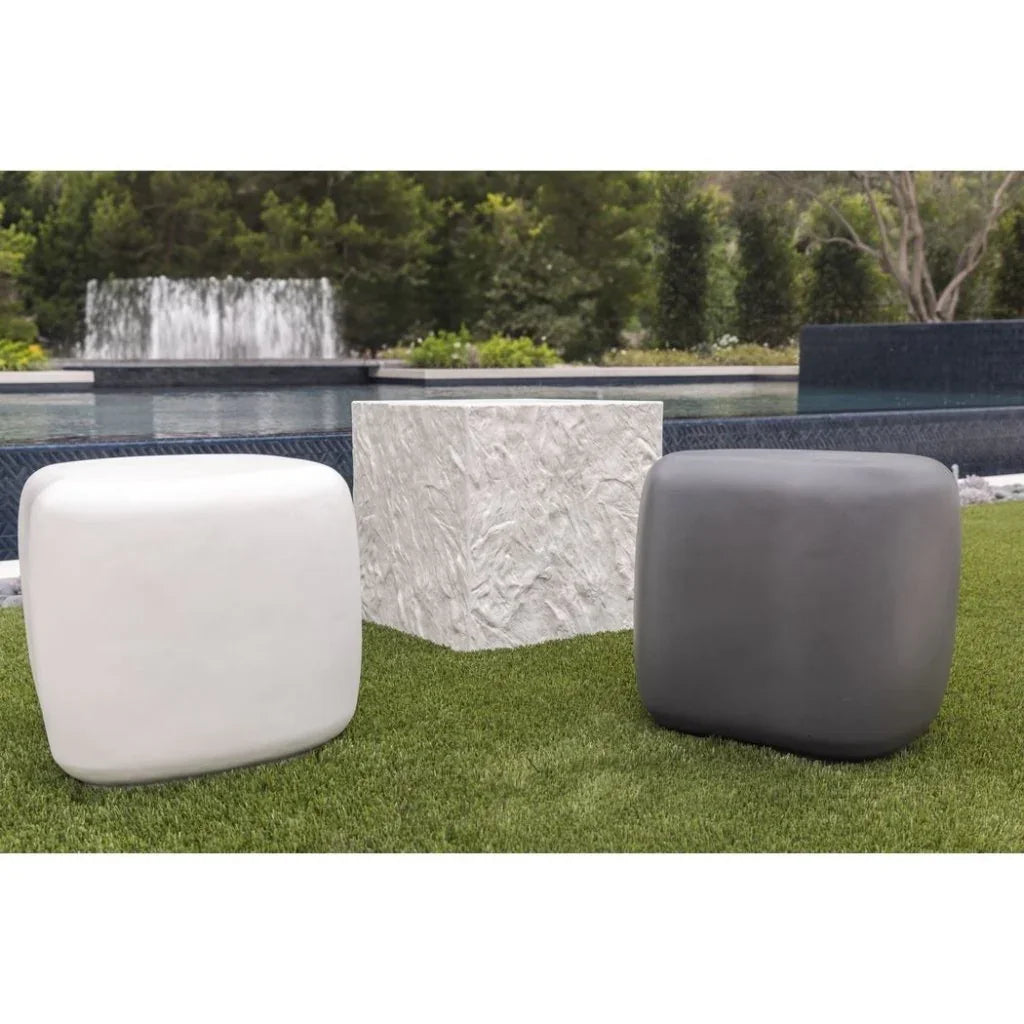 Sunset West Bazaar Concrete Outdoor Pebble End Table
