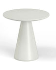 Bazaar Concrete Pedestal Outdoor Pub Table-Outdoor Counter Tables-Sunset West-White-LOOMLAN