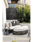 Bazaar Dark Gray Round Outdoor End Table - LOOMLAN - Sunset West - Outdoor Side Tables