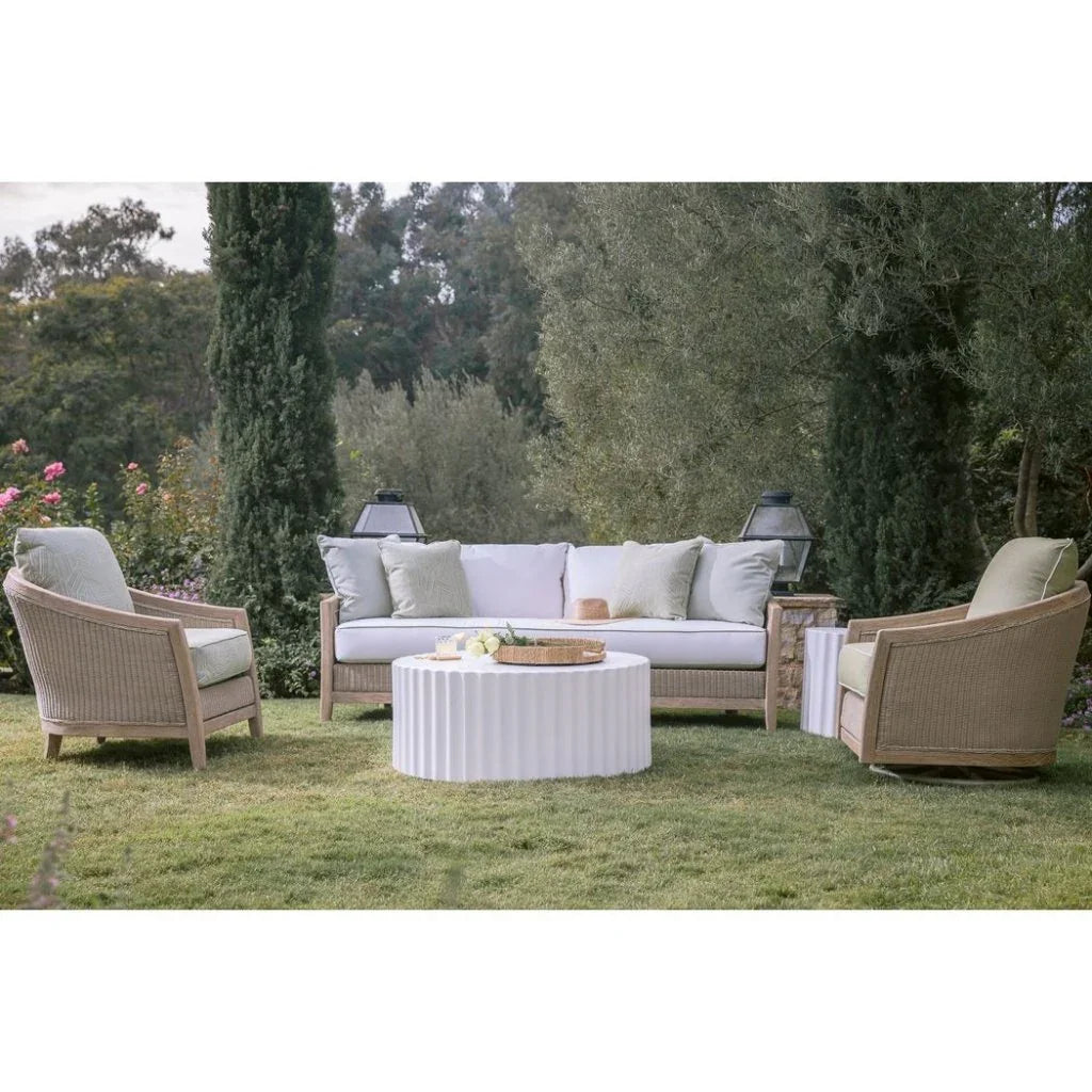Bazaar Fluted Athena Outdoor Coffee Table-Outdoor Coffee Tables-Sunset West-LOOMLAN