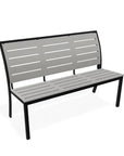 56" Bazza MGP Aluminum Stacking Armless Bench