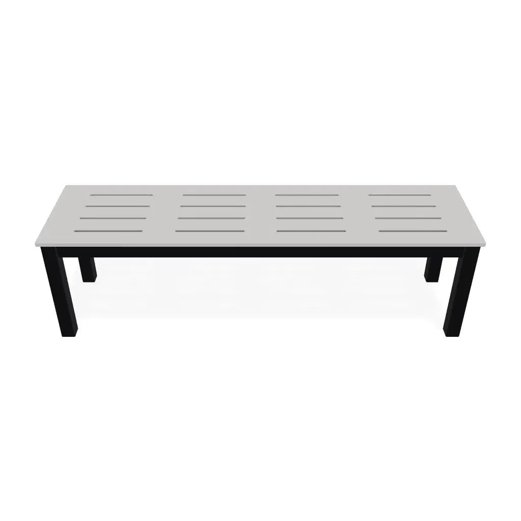 Bazza Durable Aluminum Framed Flat Armless Bench