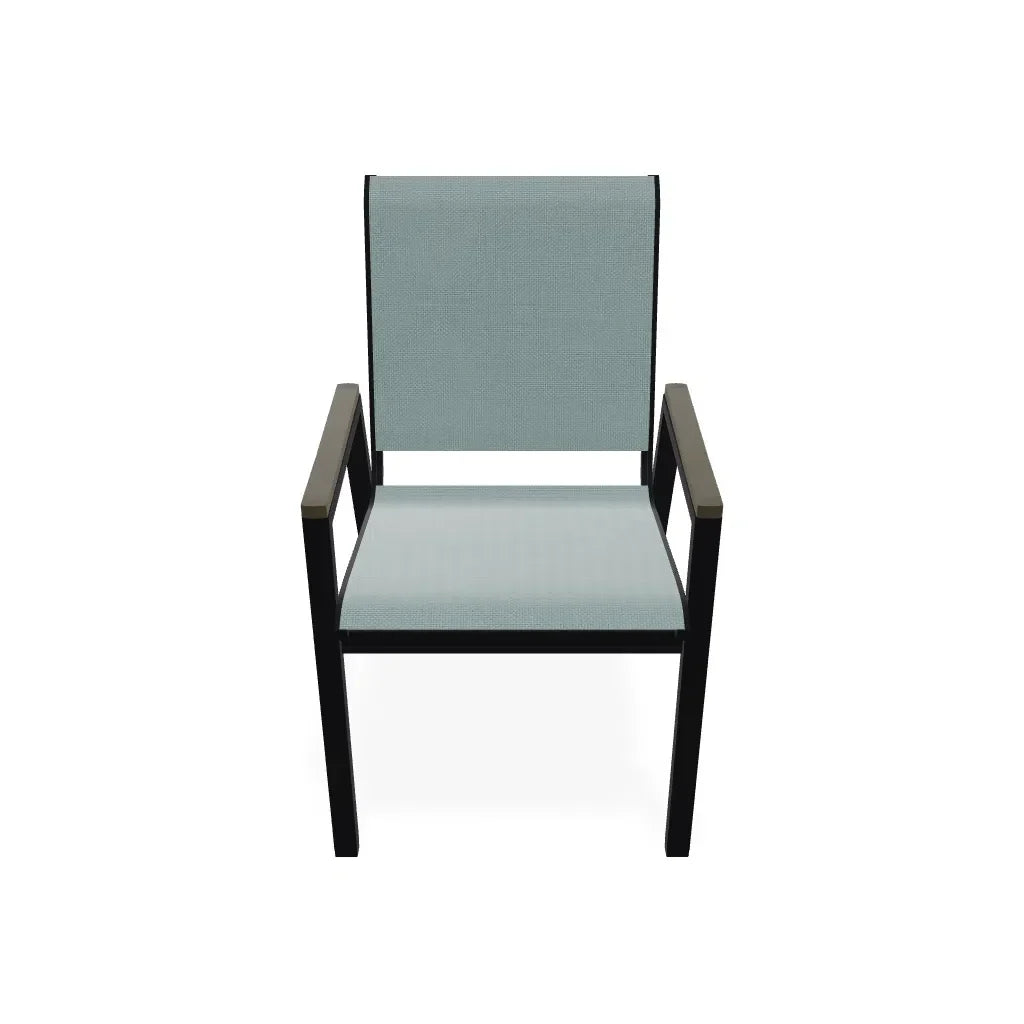 Bazza Stacking Bistro Chair With MGP Arm Accents