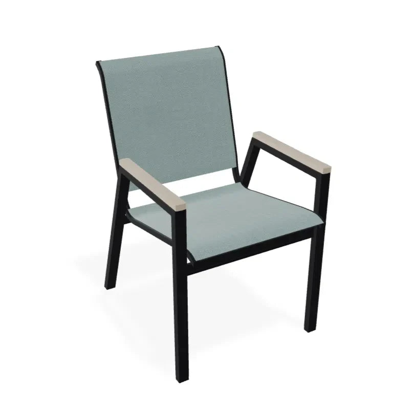 Bazza Stacking Bistro Chair With MGP Arm Accents