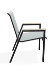 Bazza Stacking Bistro Chair MGP Arm Accents