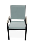 Bazza Stacking Bistro Chair MGP Arm Accents