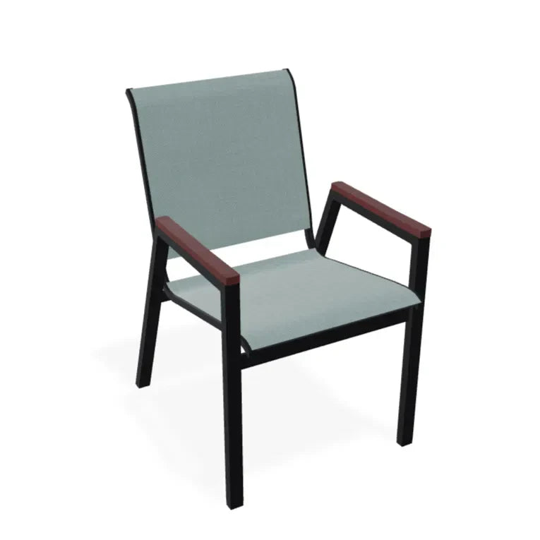 Bazza Stacking Bistro Chair With MGP Arm Accents