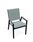 Bazza Stacking Bistro Chair With Rustic Polymer Arm Accents