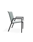 Bazza Stacking Bistro Chair With Rustic Polymer Arm Accents