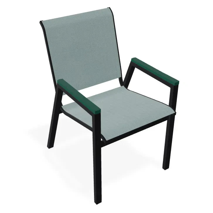 Bazza Stacking Bistro Chair MGP Arm Accents