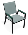 Bazza Stacking Bistro Chair MGP Arm Accents