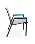 Bazza Stacking Bistro Chair MGP Arm Accents