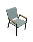 Bazza Stacking Bistro Chair With Rustic Polymer Arm Accents