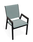 Bazza Stacking Bistro Chair With Rustic Polymer Arm Accents