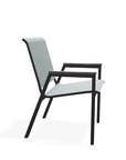 Bazza Stacking Bistro Chair With Rustic Polymer Arm Accents