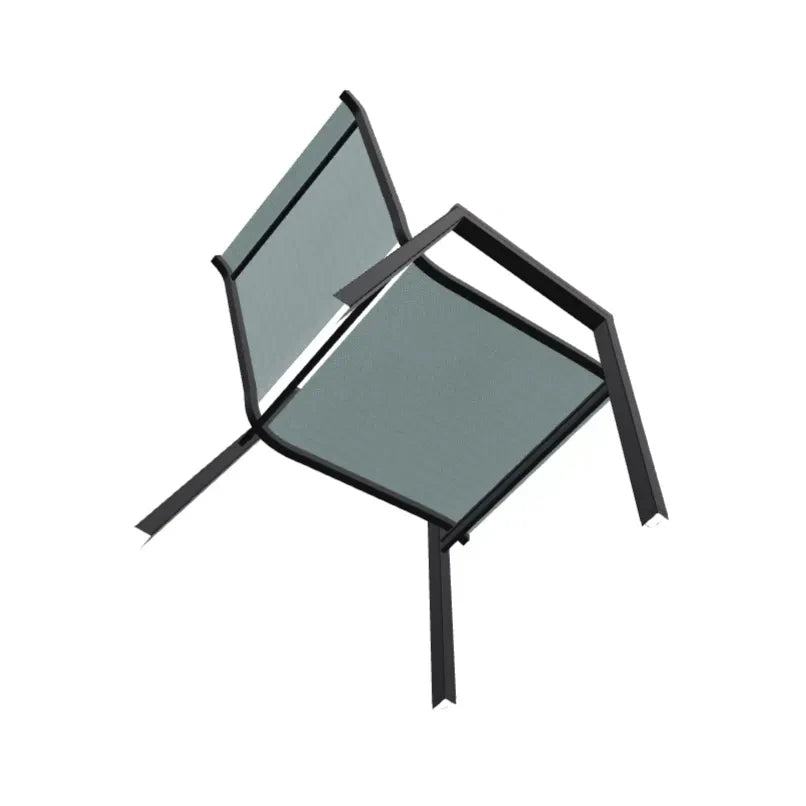 Bazza Stacking Bistro Chair With Rustic Polymer Arm Accents