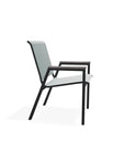 Bazza Stacking Bistro Chair With Rustic Polymer Arm Accents