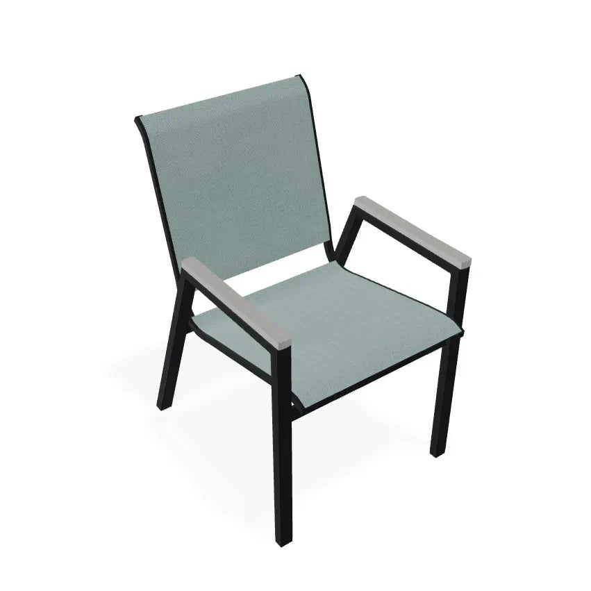 Bazza Stacking Bistro Chair MGP Arm Accents