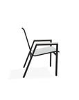 Bazza Stacking Bistro Chair With Rustic Polymer Arm Accents