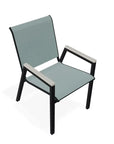 Bazza Stacking Bistro Chair With Rustic Polymer Arm Accents