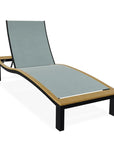 Bazza Lounge Chaise with Rustic Polymer Accent