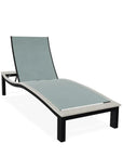 Bazza Lounge Chaise with Rustic Polymer Accent