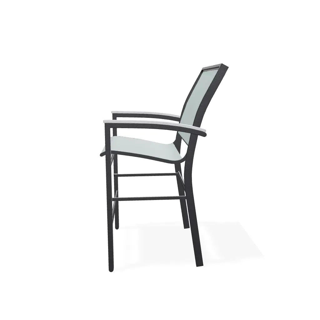 Bazza Stacking Balcony Height Polymer Cafe Arm Chair