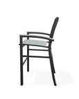 Bazza Stacking Bar Height Rustic Polymer Armed Cafe Chair