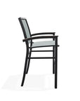 Bazza Stacking Bar Height Rustic Polymer Armed Cafe Chair