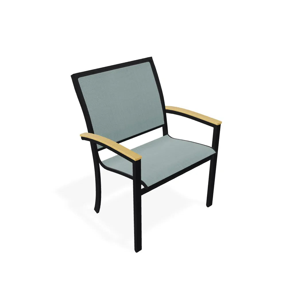 Bazza Dining Height Cafe Chair With Rustic Arm Accents