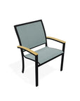 Bazza Dining Height Cafe Chair With Rustic Arm Accents