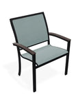 Bazza Dining Height Cafe Chair With Rustic Arm Accents