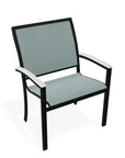 Bazza Dining Height Cafe Chair With Rustic Arm Accents