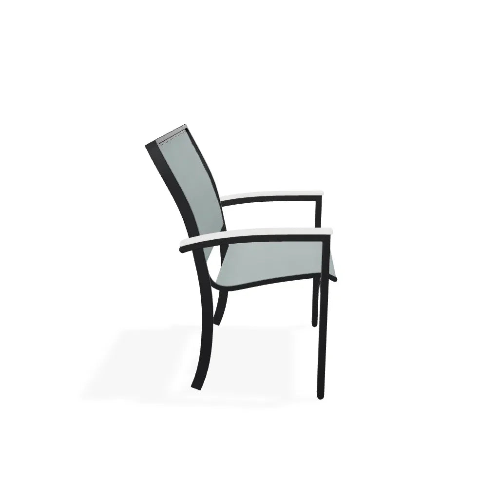 Bazza Dining Height Cafe Chair With Rustic Arm Accents