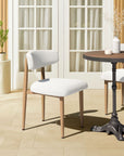 Zuo Modern Bege Olefin Fabric Outdoor Dining Chair