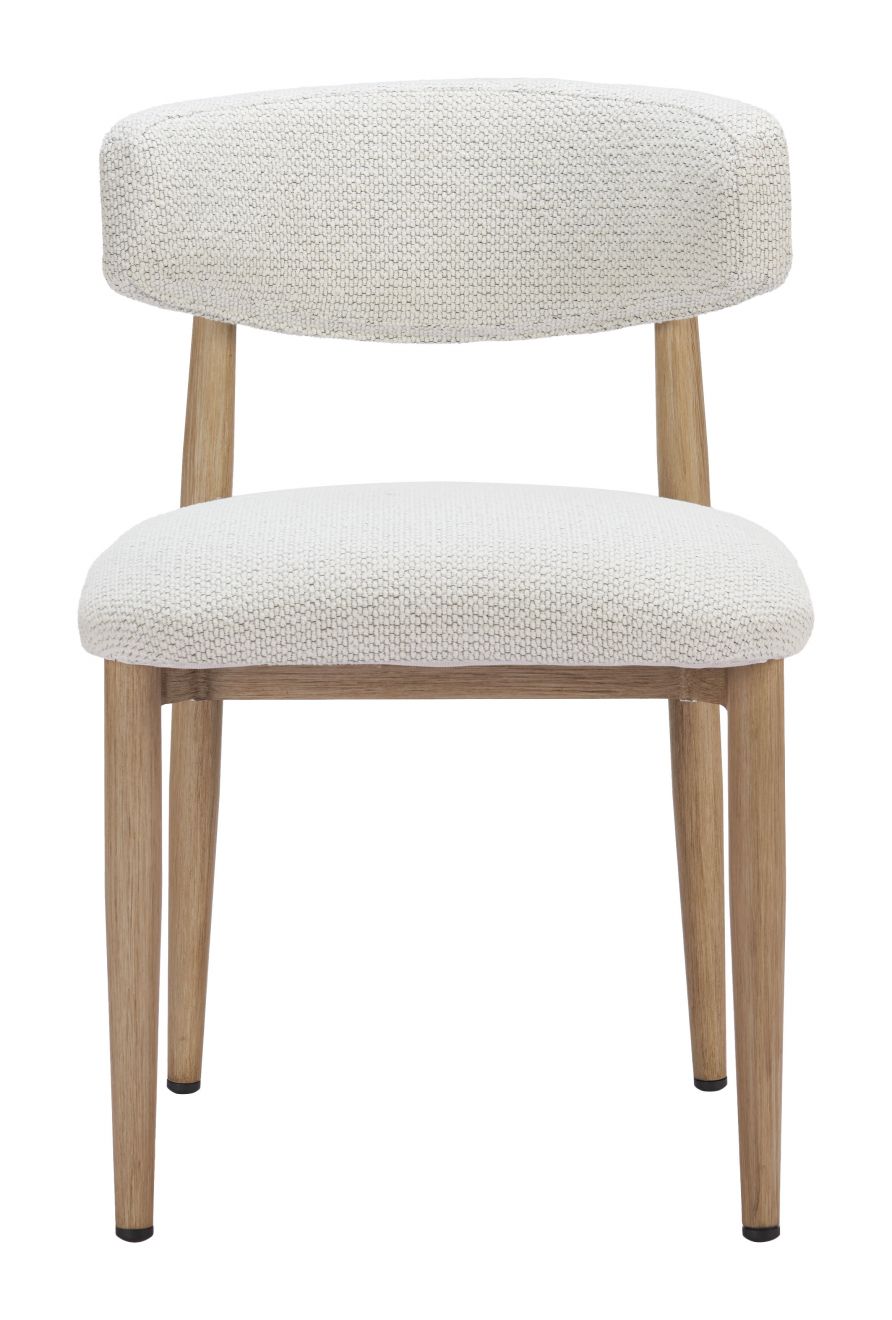 Zuo Modern Bege Olefin Fabric Outdoor Dining Chair