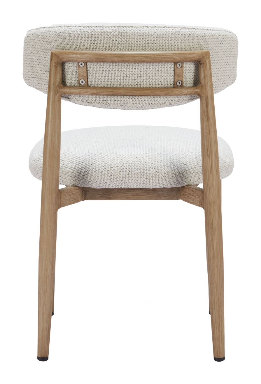 Zuo Modern Bege Olefin Fabric Outdoor Dining Chair