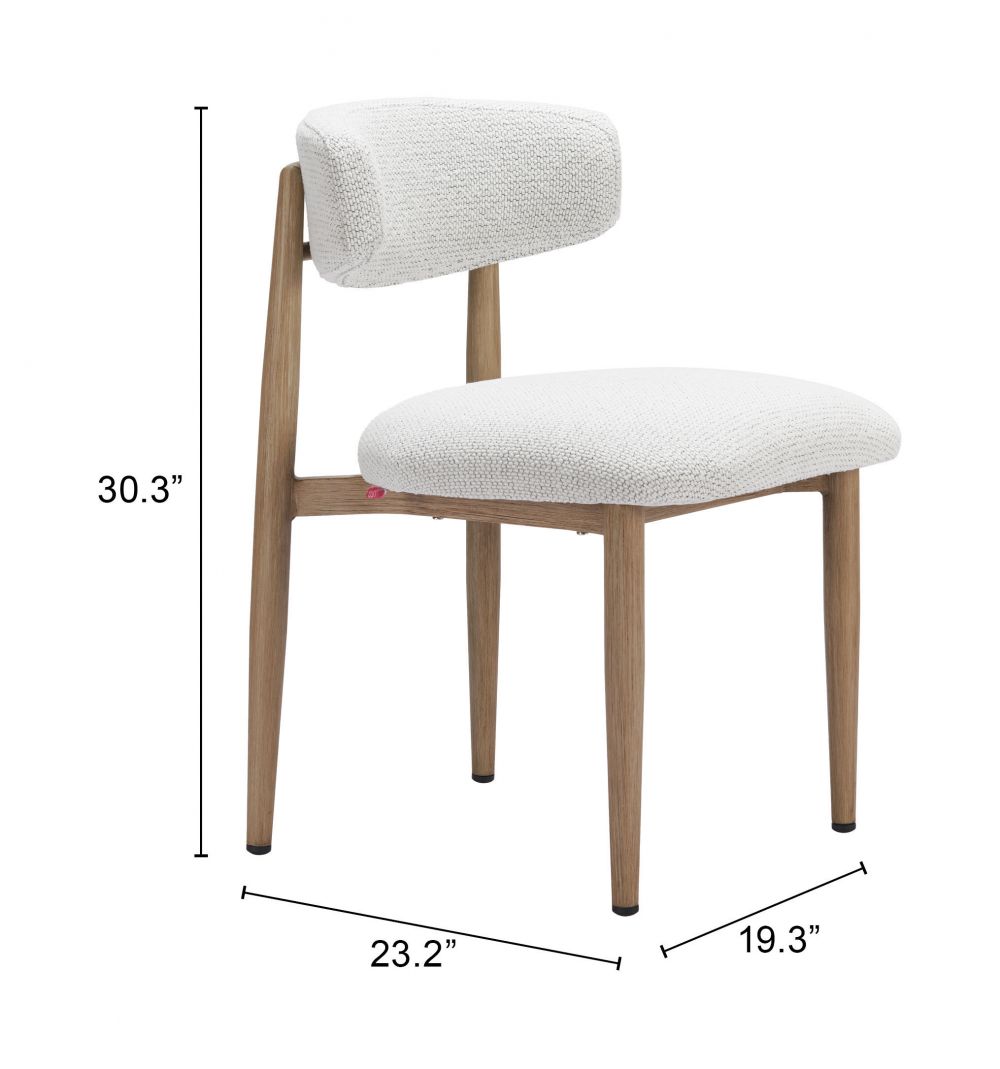 Zuo Modern Bege Olefin Fabric Outdoor Dining Chair
