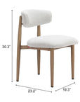Zuo Modern Bege Olefin Fabric Outdoor Dining Chair