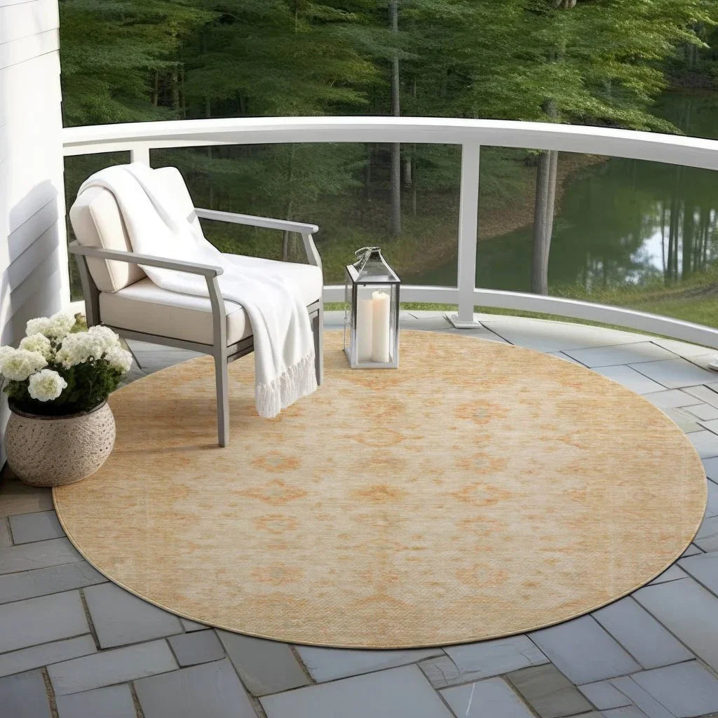LOOMLAN Rugs Bellandria Brown Washable Indoor-Outdoor Rug