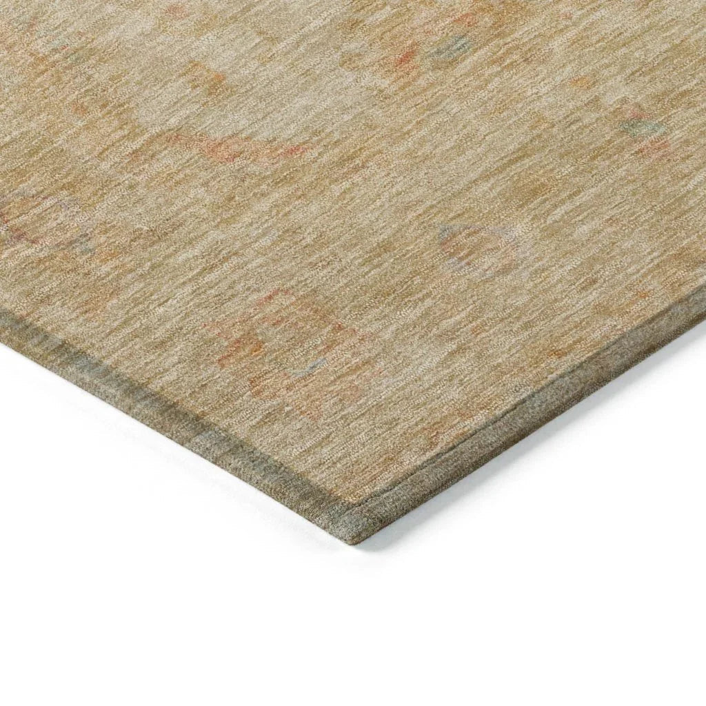 LOOMLAN Rugs Bellandria Brown Washable Indoor-Outdoor Rug