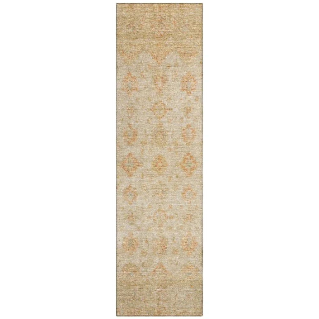 LOOMLAN Rugs Bellandria Brown Washable Indoor-Outdoor Rug