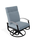 Belle Isle Cushion Supreme Swivel Rocker With Rustic Arm