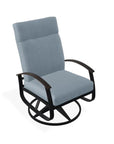 Belle Isle Cushion Supreme Swivel Rocker With Rustic Arm