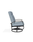 Belle Isle Cushion Supreme Swivel Rocker With Rustic Arm