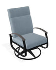 Belle Isle Cushion Supreme Swivel Rocker With Rustic Arm