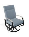 Belle Isle Cushion Supreme Swivel Rocker With Rustic Arm